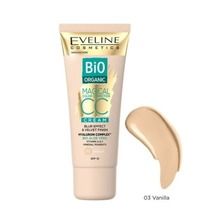 Eveline Cosmetics, Bio Organic Magical Color Correction Cream, krem CC z mineralnymi pigmentami, 03 Vanilla, 30 ml