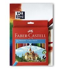 Faber-Castell, kredki ołówkowe, 24 kolory + blok Oxford gratis, zestaw