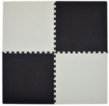 Humbi, kontrastowa mata piankowa, puzzle, biało-czarna, 62-62-1 cm, 4 szt.