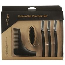 Inter Vion, Essential Barber Beard Care, zestaw do pielęgnacji brody, kartacz + grzebień + nożyki