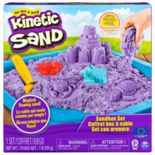 Kinetic Sand, Zamek z piaskownicą, piasek kinetyczny, fioletowy