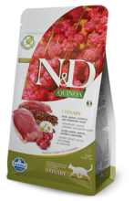 N&D Quinoa, Urinary, karma dla kotów dorosłych, kaczka, quinoa, żurawina i rumianek, 1,5 kg