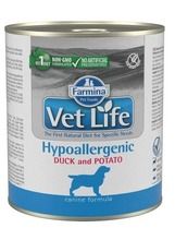 N&D Vet Life, Hypoallergenic, karma dla psów dorosłych, kaczka i ziemniaki, 300 g