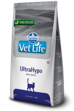 N&D Vet Life, Ultrahypo, karma dla kotów z alergiami, 400 g