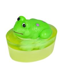 Organique, mydło glicerynowe z zabawką żaba, zielone, 80g