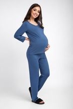 Piżama damska, ciążowa, niebieska, Ilunari