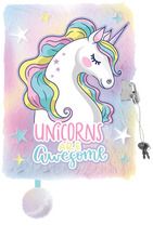 Rainbow unicorn, pamiętnik z kłódką, włochacz, A5