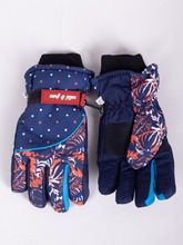 Rękawiczki narciarskie dziewczęce, granatowe, Yoclub