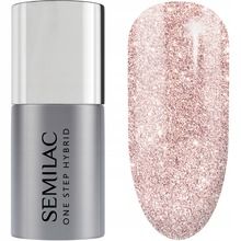 Semilac, One Step, lakier, S245 Glitter Pink Beige, 5 ml