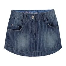 Spódnica jeansowa dziewczęca, niebieska, kropki, Kanz