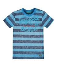 T-shirt chłopięcy, niebieski, paski, Kanz