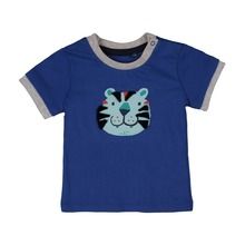 T-shirt chłopięcy, niebieski, tygrys, Tom Tailor