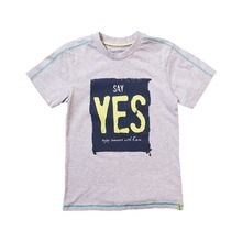 T-shirt chłopięcy, szary, Say Yes, Kanz