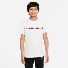 T-shirt dziecięcy, biały, Nike NSW Repeat SS Top Jr