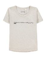 T-shirt dziewczęcy, ecru, Made to make a difference, Esprit