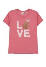 T-shirt dziewczęcy, różowy, Love, Tom Tailor