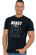 T-shirt męski, czarny, Beast, Moraj