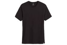 T-shirt męski, czarny, zestaw, 2 szt., Levi's Slim Crewneck