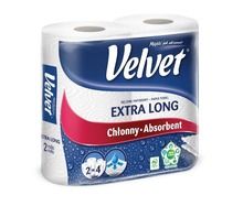 Velvet, najdłuższy ręcznik papierowy, Czysta Biel, 2 rolki