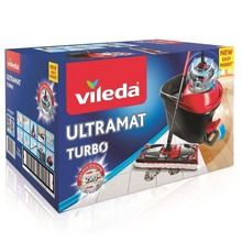 Vileda, Ultramat Turbo, mop płaski, w zestawie z wiadrem, 163425