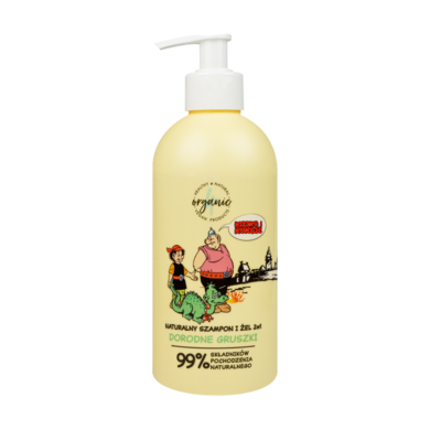 4organic, Kajko i Kokosz, Dorodne Gruszki, naturalny szampon i żel do mycia dla dzieci, 350 ml