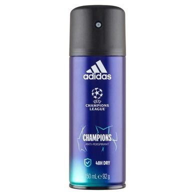 Adidas, Champions League Champions, dezodorant anti-perspirant 48h dry, spray, 150 ml