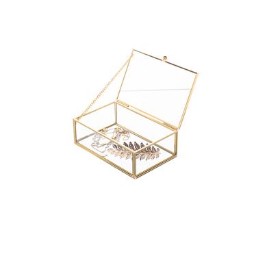 Altom Design, Golden Honey, szkatułka szklana, 15-10 cm