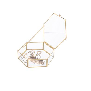 Altom Design, Golden Honey, szkatułka szklana, 17-16 cm