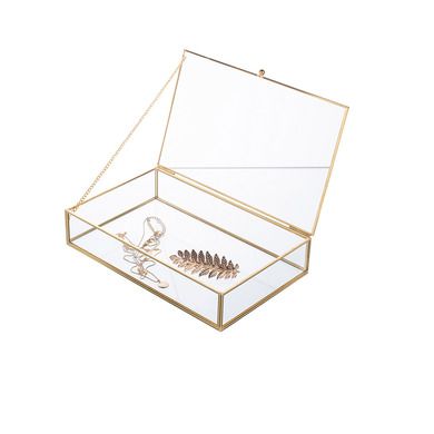 Altom Design, Golden Honey, szkatułka szklana, 25-16 cm