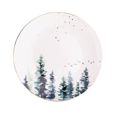 Altom Design, Misty Forest, talerz deserowy, las, 20 cm