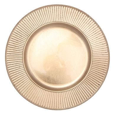 Altom Design, podkładka pod talerz, promienie, 33 cm, złota