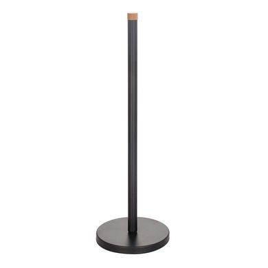 Altom Design, stojak na papier toaletowy, metalowy + bambus, 15-46,5 cm, czarny