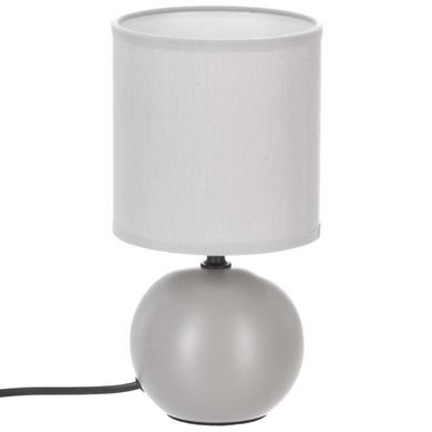Atmosphera, ceramiczna lampa stołowa, Boule Gris, 25 cm, szary