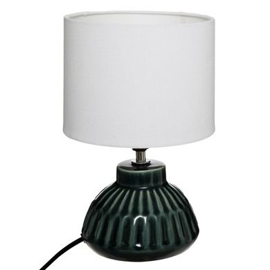 Atmosphera, lampka nocna ceramiczna, Paty, Ø 18 cm, zielona