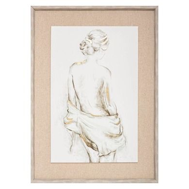 Atmosphera, plakat w ramie, motyw kobiecej sylwetki, 73-53 cm