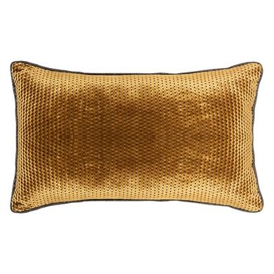 Atmosphera, poduszka dekoracyjna, 50-30 cm, złota z lamówką