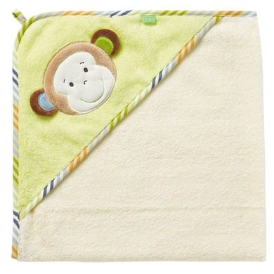 BabyFehn, Małpka i Osiołek, ręcznik z kapturem, 80-80 cm