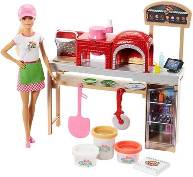 Barbie, Pizzeria, zestaw z lalką