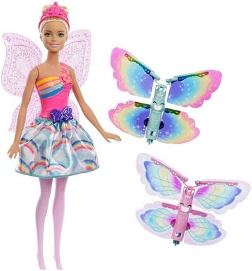 Barbie, Wróżka Latające skrzydełka, lalka z akcesoriami