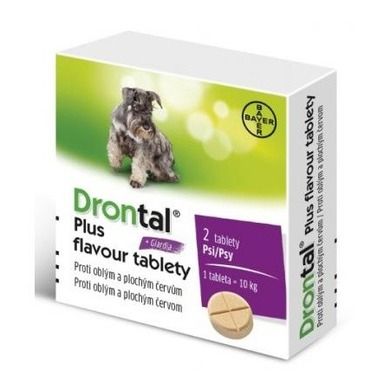 Bayer, Drontal Plus Flavour, tabletki dla psa na robaki, 2 tabl.