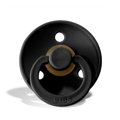 Bibs, Colour, smoczek uspokajający, kauczuk hevea, Black, rozmiar S, 0-6m