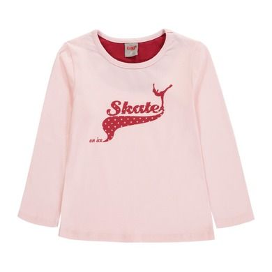 Bluzka dziewczęca z długim rękawem, różowa, Skate, Kanz