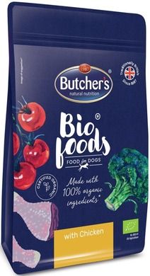 Butcher's, Bio Foods, karma dla psa z ekologicznego drobiu, indyk, kurczak, 800g