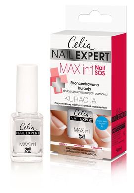 Celia, Nail Expert, skoncentrowana kuracja do paznokci, Max in 1 Nail SOS, 10 ml