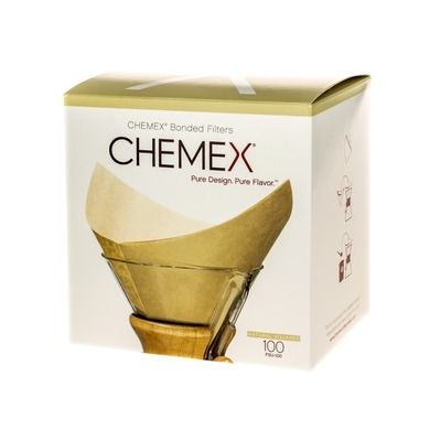 Chemex, filtry papierowe kwadratowe, brązowe, 6, 8, 10 filiżanek, 100 szt.
