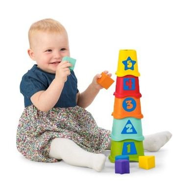 Chicco, wieża i kubeczki, 2w1, zabawka niemowlęca