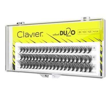 Clavier, DU2O Double Volum Mix, kępki rzęs, 8 mm, 10 mm, 12 mm