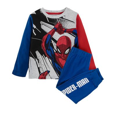 Cool Club, Piżama chłopięca, szaro-granatowa, Spider-Man