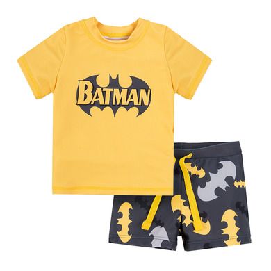 Cool Club, Strój kąpielowy chłopięcy dwuczęściowy, żółto-czarny, Batman