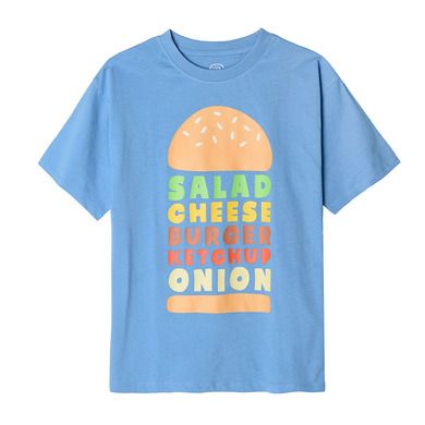 Cool Club, T-shirt chłopięcy, niebieski, hamburger
